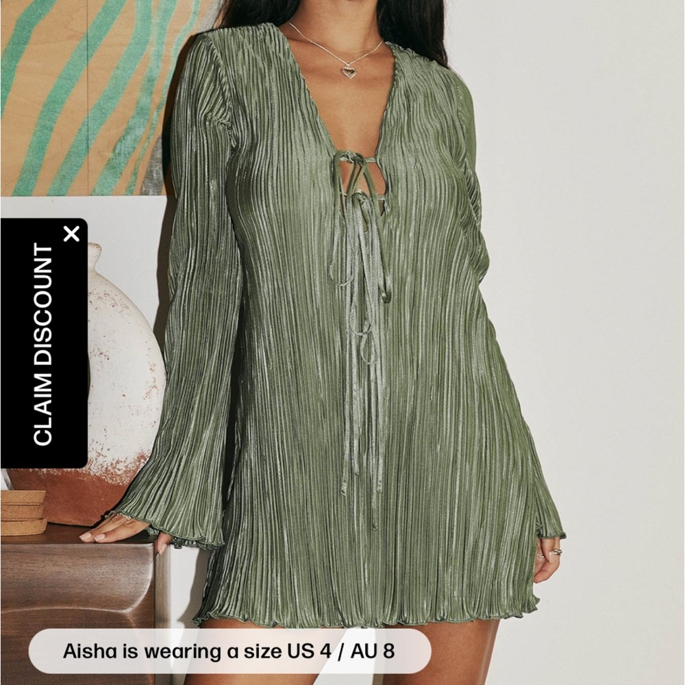 Princess Polly Green Mini Dress
